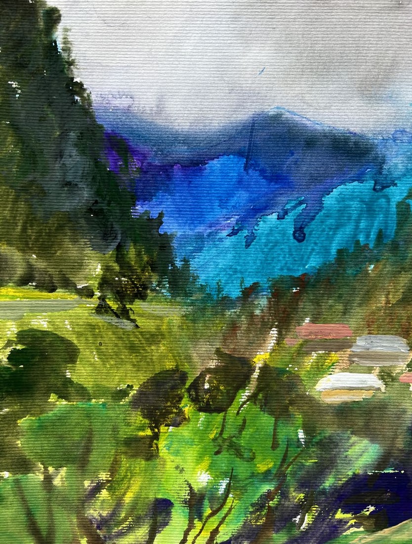 Gouache painting Bagrivets tract V. Mishurovsky - 2