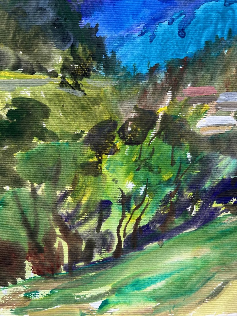 Gouache painting Bagrivets tract V. Mishurovsky - 3