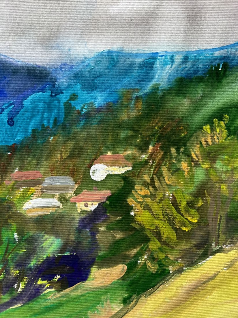 Gouache painting Bagrivets tract V. Mishurovsky - 4