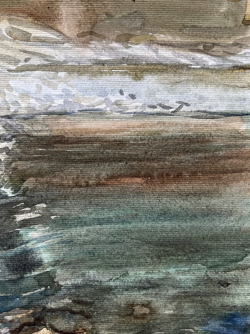 Watercolor painting Stormy stream V. Mishurovsky - 6
