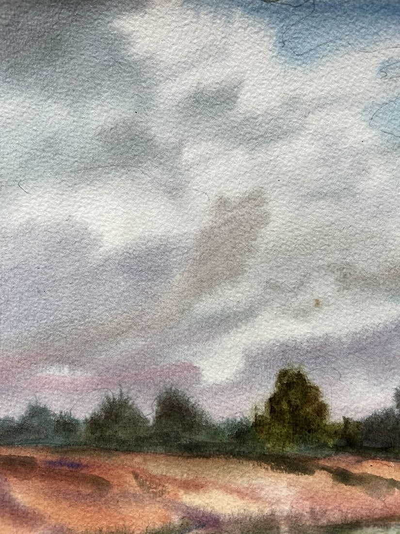 Watercolor painting Before the rain V. Mishurovsky - 2