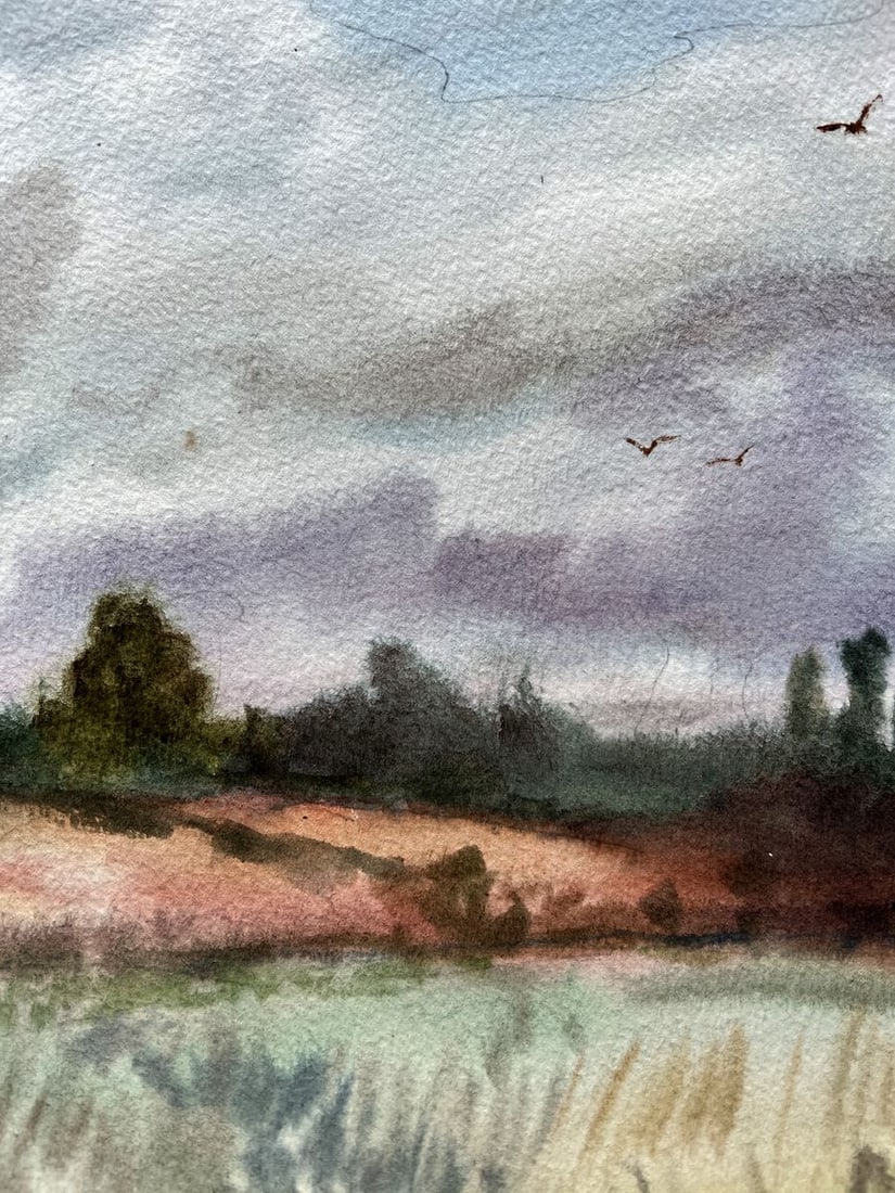 Watercolor painting Before the rain V. Mishurovsky - 4