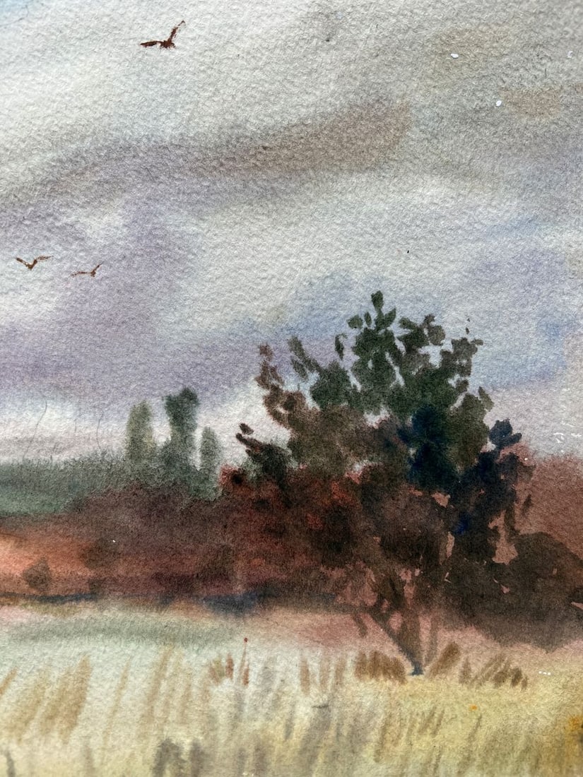 Watercolor painting Before the rain V. Mishurovsky - 6