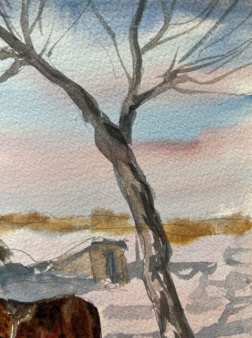 Watercolor painting Sunny morning V. Mishurovsky - 7