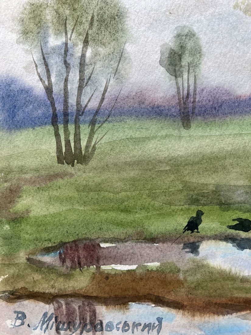 Watercolor painting Beautiful memories V. Mishurovsky - 3