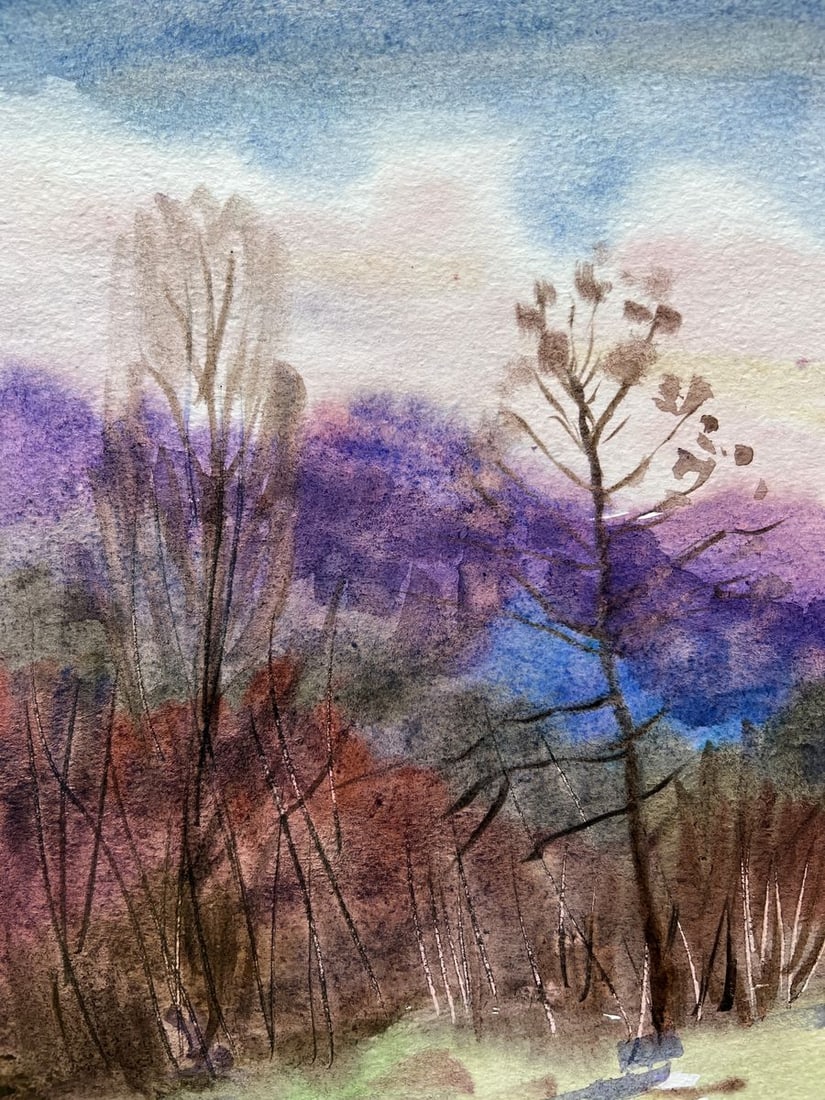Gouache painting Autumn moment V. Mishurovsky - 2