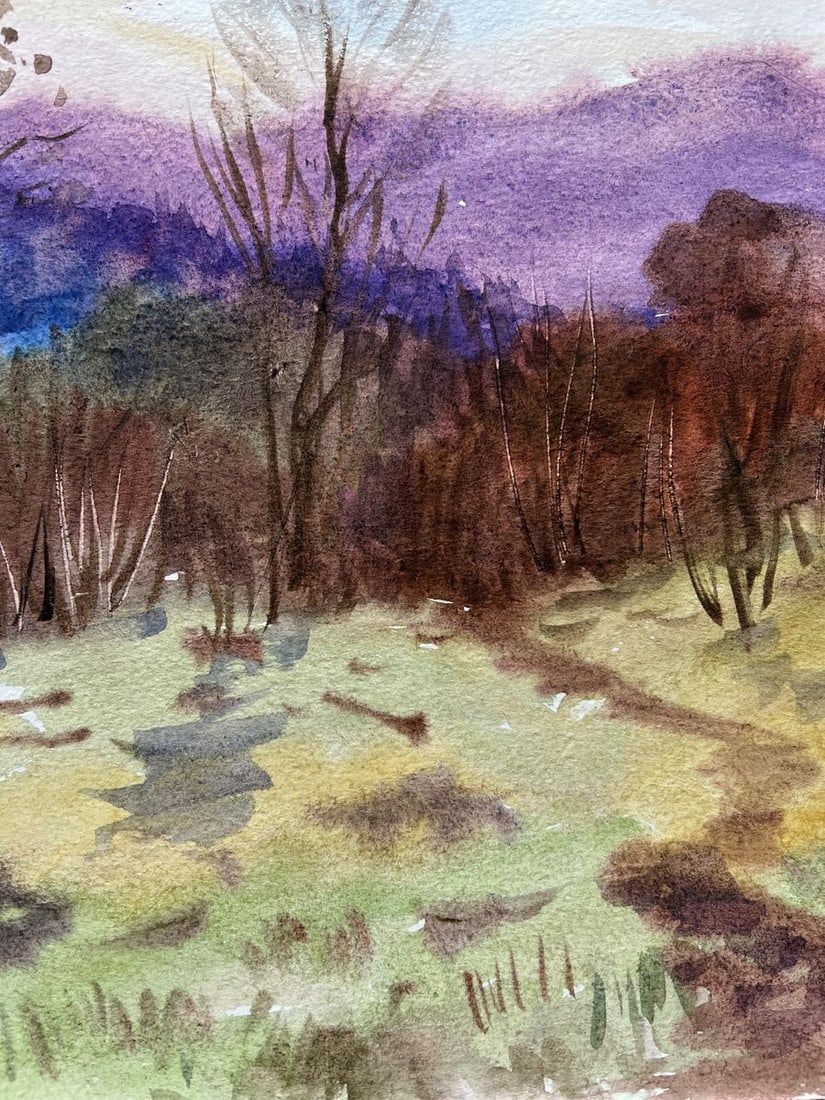 Gouache painting Autumn moment V. Mishurovsky - 5