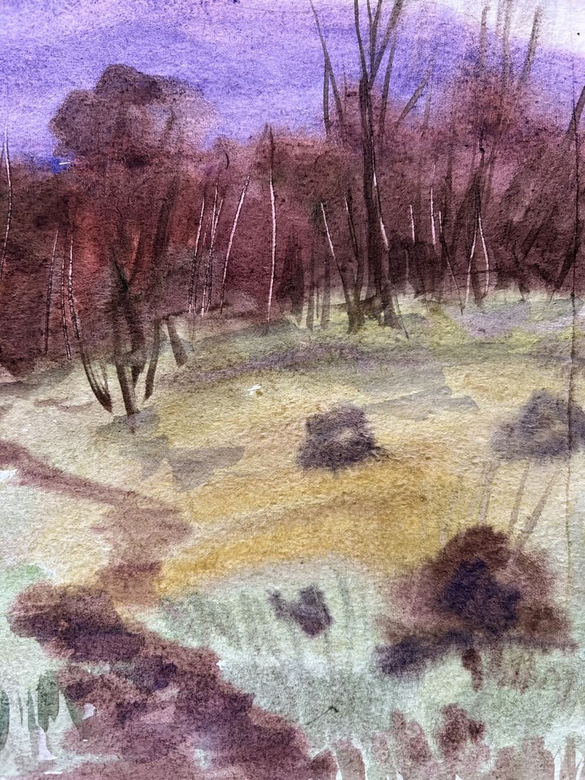 Gouache painting Autumn moment V. Mishurovsky - 7