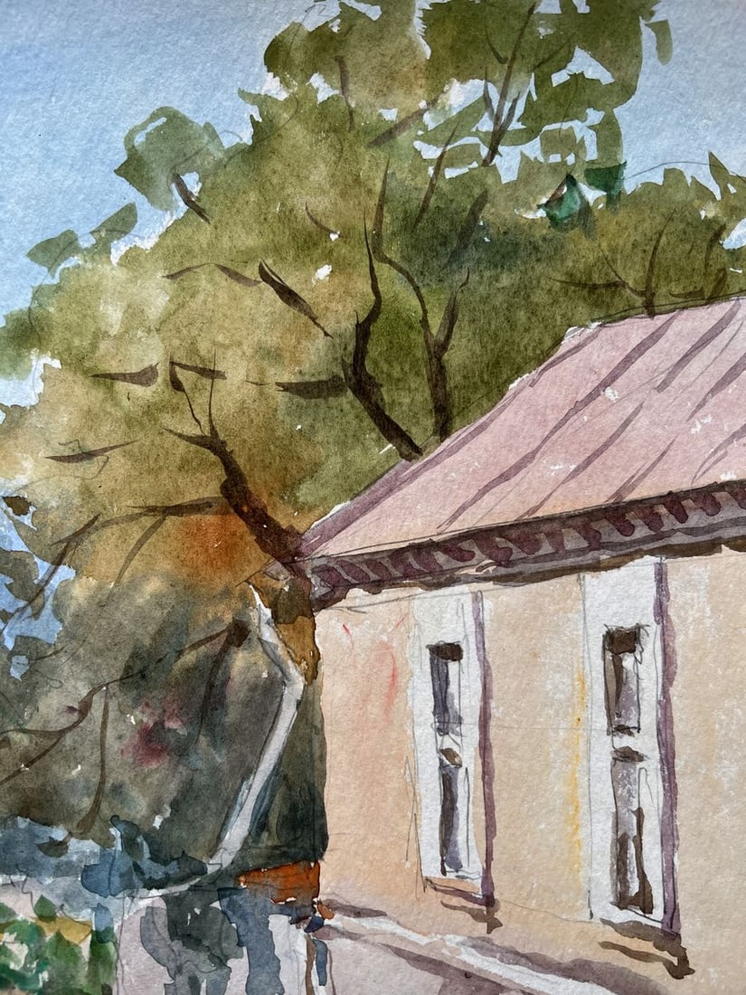 Watercolor painting Summer in the city V. Mishurovsky - 5