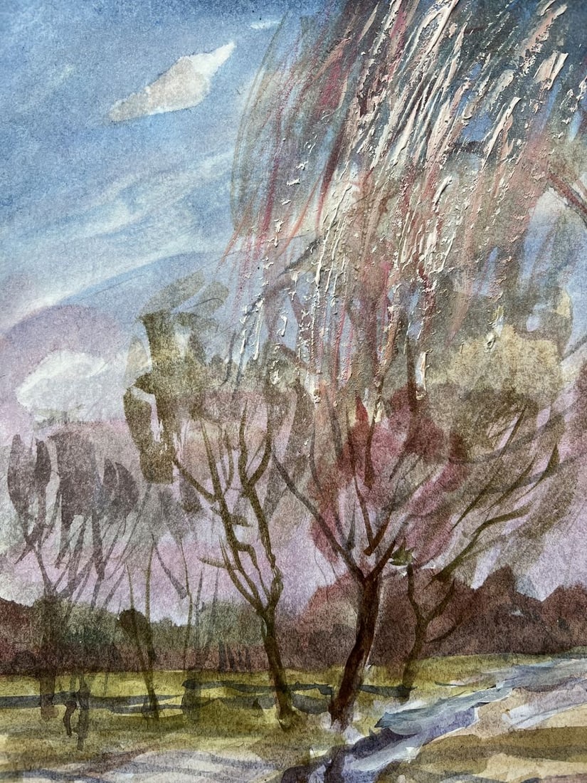 Watercolor painting Blooming spring V. Mishurovsky - 2