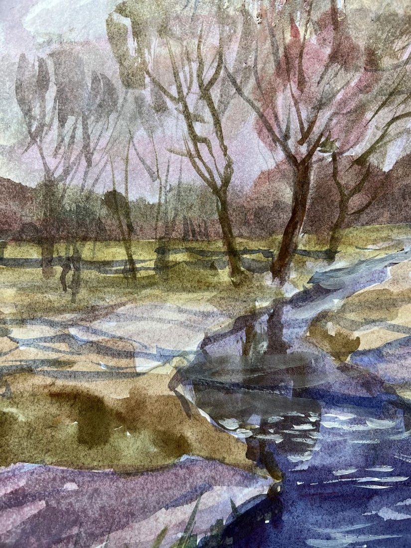 Watercolor painting Blooming spring V. Mishurovsky - 4
