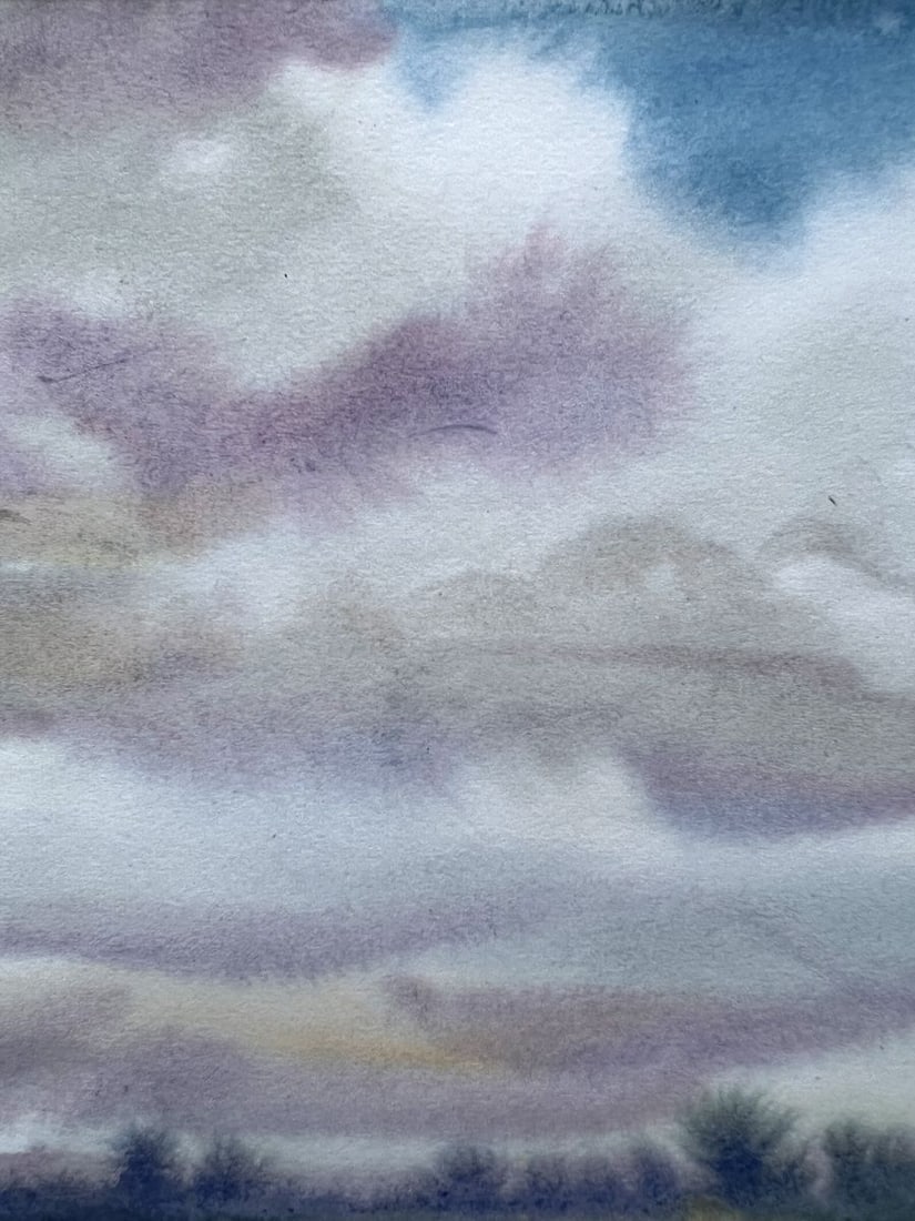 Watercolor painting Windy day in summer V. Mishurovsky - 2