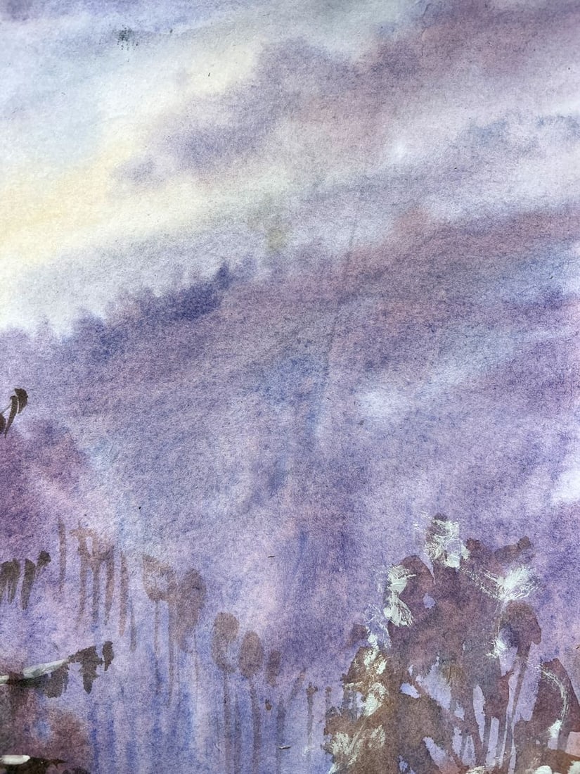 Gouache painting Winter in the forest V. Mishurovsky - 3