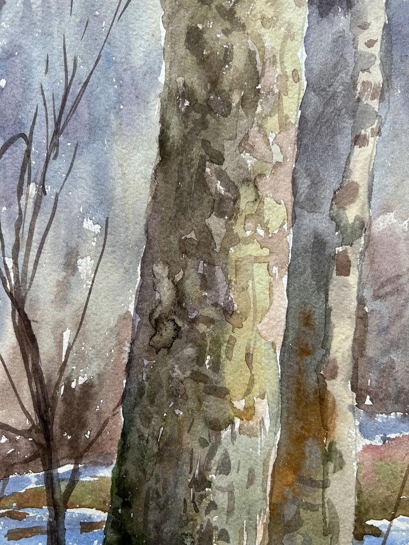 Watercolor painting Until spring V. Mishurovsky - 3