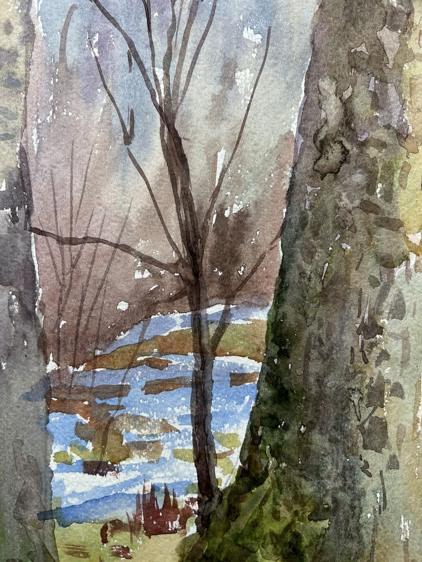 Watercolor painting Until spring V. Mishurovsky - 6