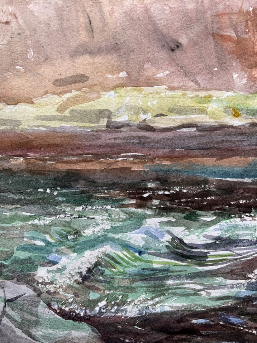 Watercolor painting Dark waters V. Mishurovsky - 2