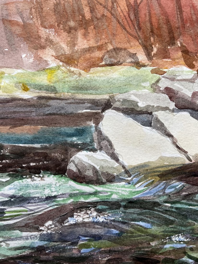 Watercolor painting Dark waters V. Mishurovsky - 4