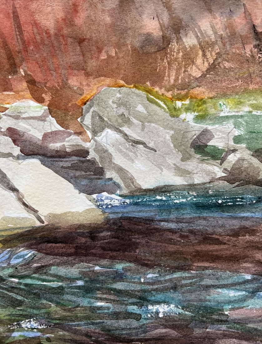 Watercolor painting Dark waters V. Mishurovsky - 6