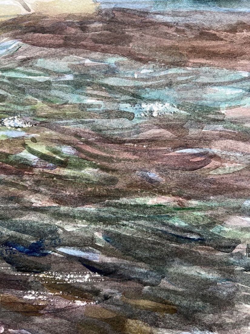 Watercolor painting Dark waters V. Mishurovsky - 7