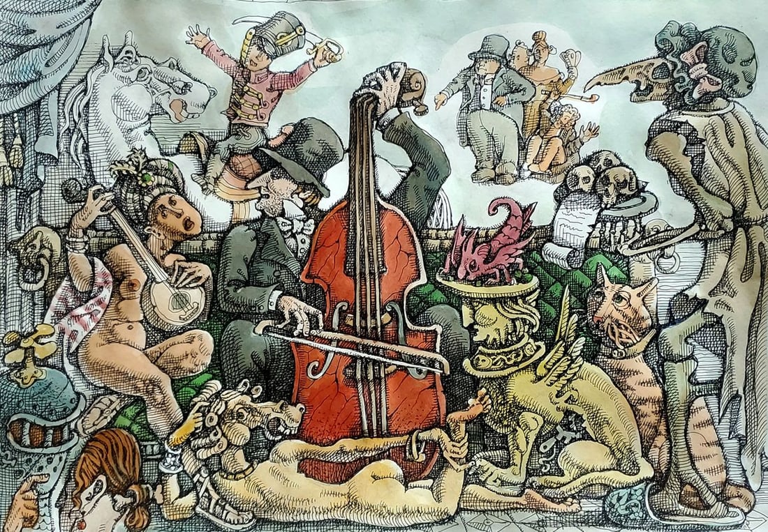 Watercolor painting Chichikov's dreams Daniil Litvinov: Title: Watercolor painting Chichikov's dreams Daniil Litvinov Description: NoLitv 1173*** ABOUT THIS PAINTING **** TITLE: "Chichikov's dreams"* ARTISTS: Daniil Litvinov* SIZE: 41x30 cm/'16.14x11.81