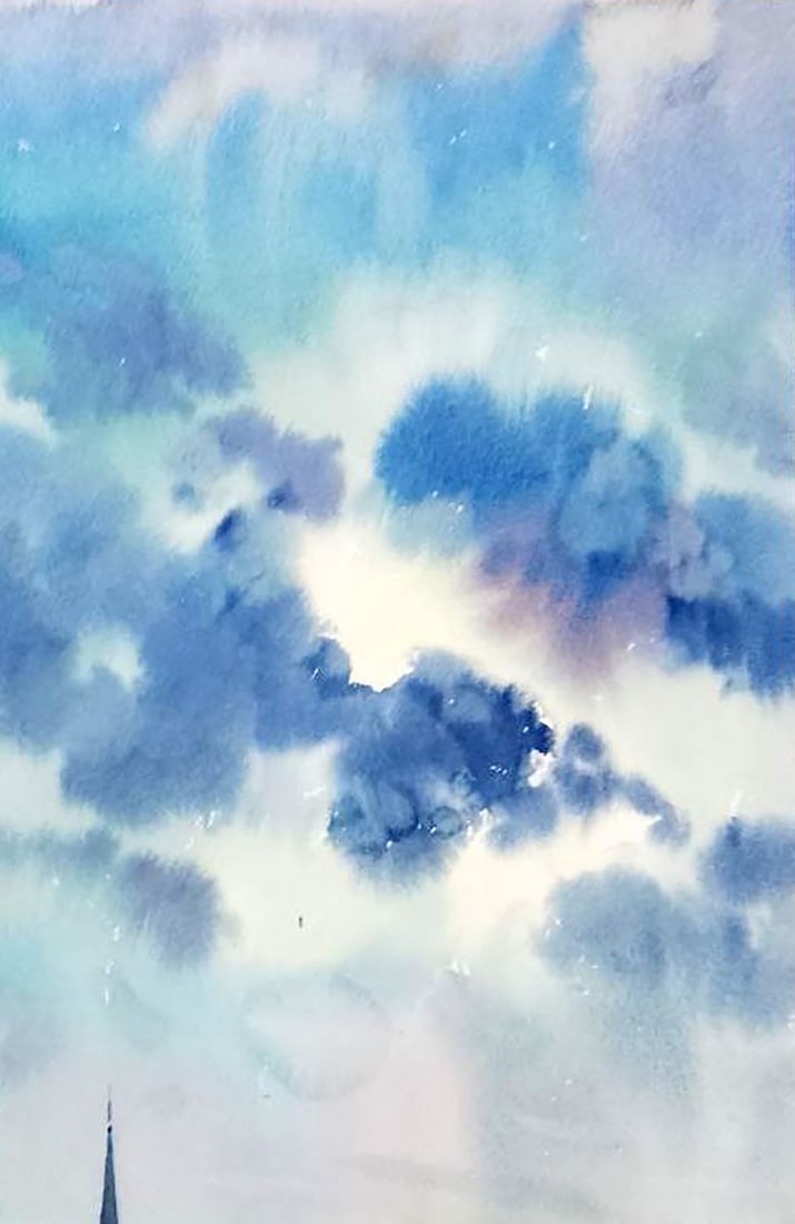 Watercolor painting Views of city street Vitaly Duhnevich - 3