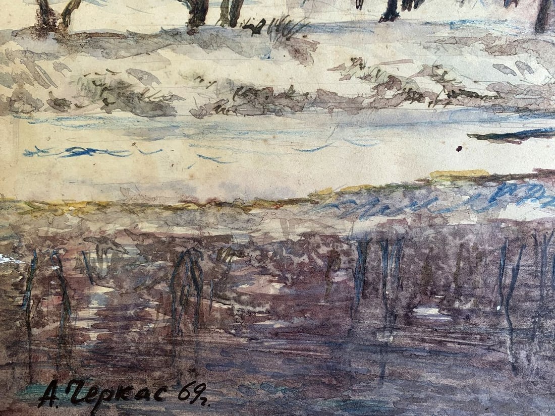 Watercolor painting Winter embellishments A. G. Cherkas - 3