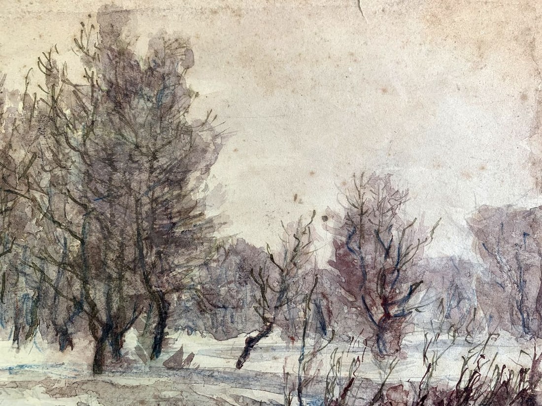 Watercolor painting Winter embellishments A. G. Cherkas - 4