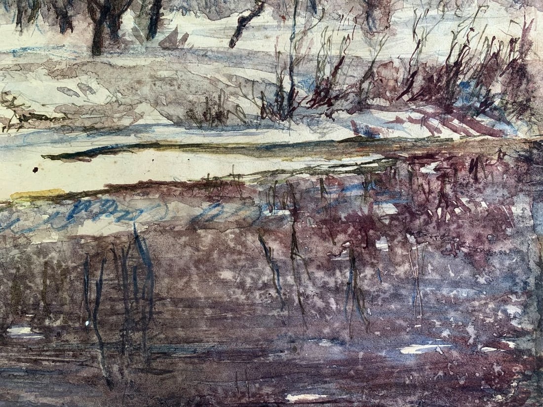 Watercolor painting Winter embellishments A. G. Cherkas - 5