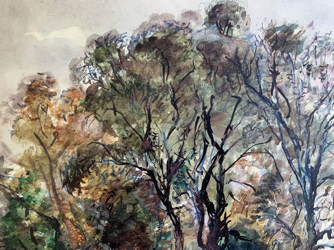 Watercolor painting Autumn in the forest A. G. Cherkas - 2