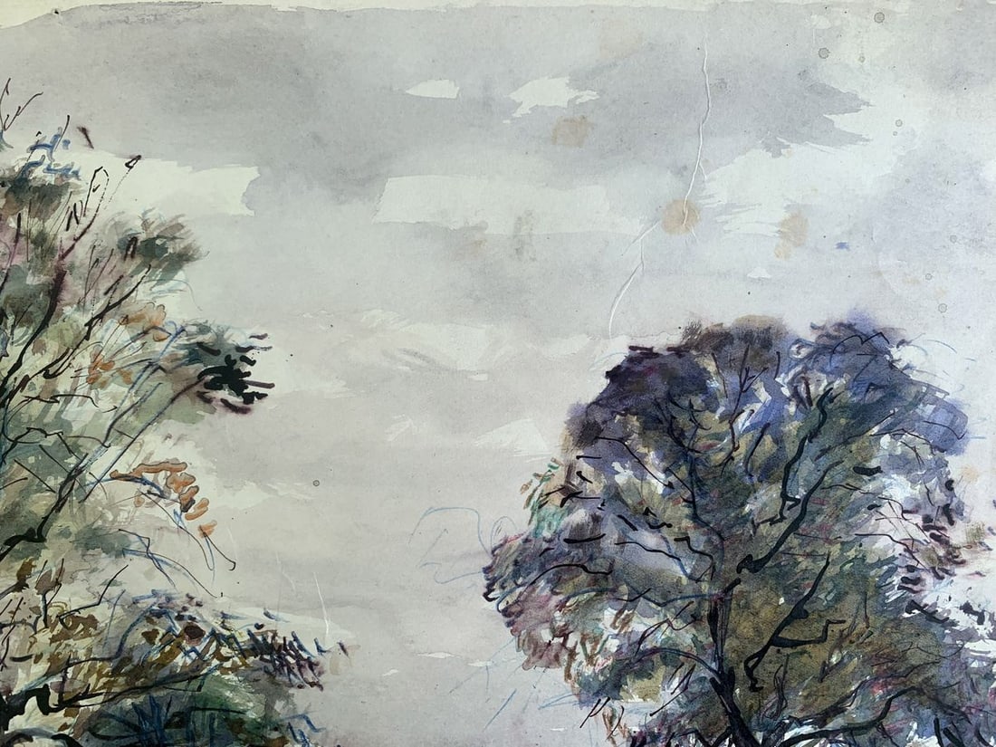 Watercolor painting Autumn in the forest A. G. Cherkas - 4