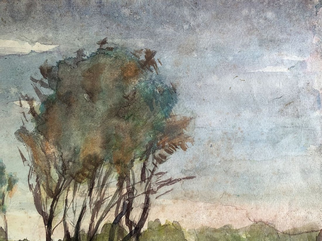 Watercolor painting Stump road A. G. Cherkas - 4