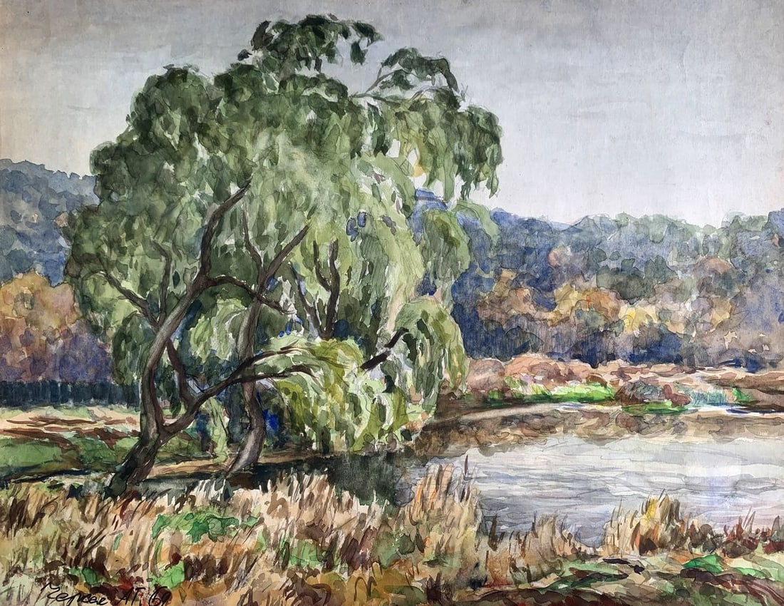 Watercolor painting Early autumn A. G. Cherkas: Title: Watercolor painting Early autumn A. G. Cherkas Description: No1296 *** ABOUT THIS PAINTING *** * TITLE: "Early autumn" * ARTISTS: A. G. Cherkas * SIZE: 39x51 cm/' 15.35x20.07 inches' * MEDIUM: 