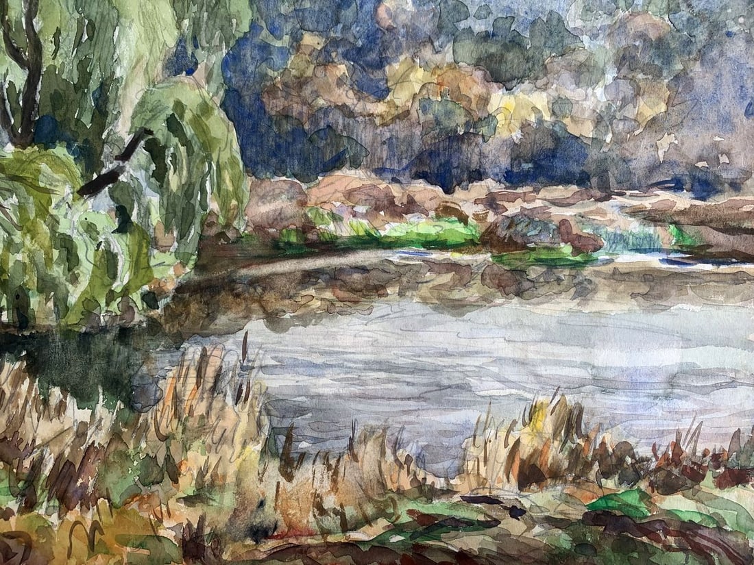 Watercolor painting Early autumn A. G. Cherkas - 6