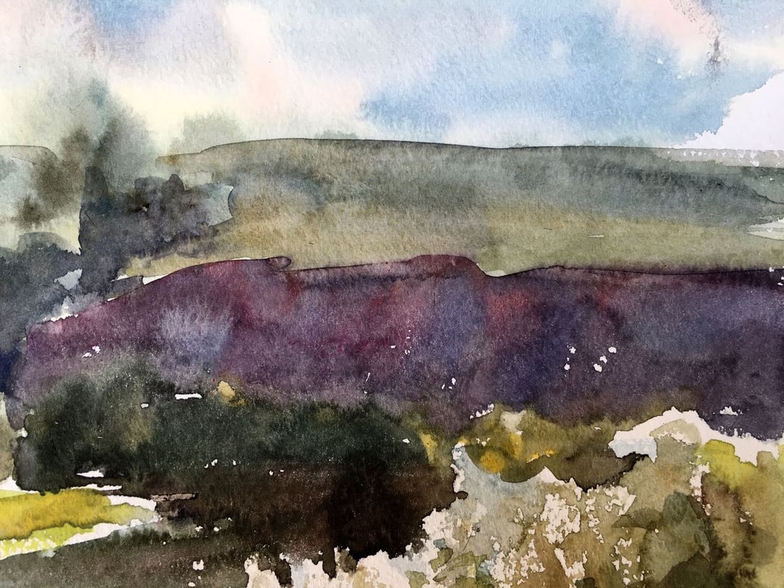 Watercolor painting By the river Viktor Mikhailichenko - 4