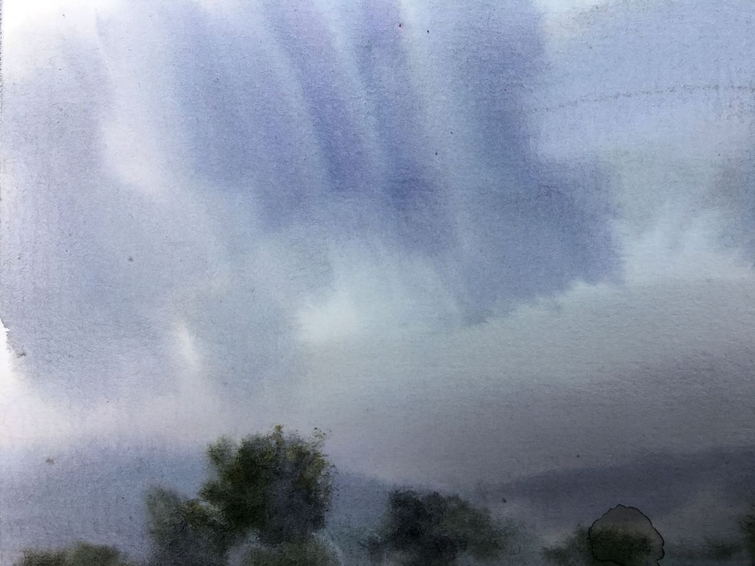 Watercolor painting After the rain Viktor Mikhailichenko - 2