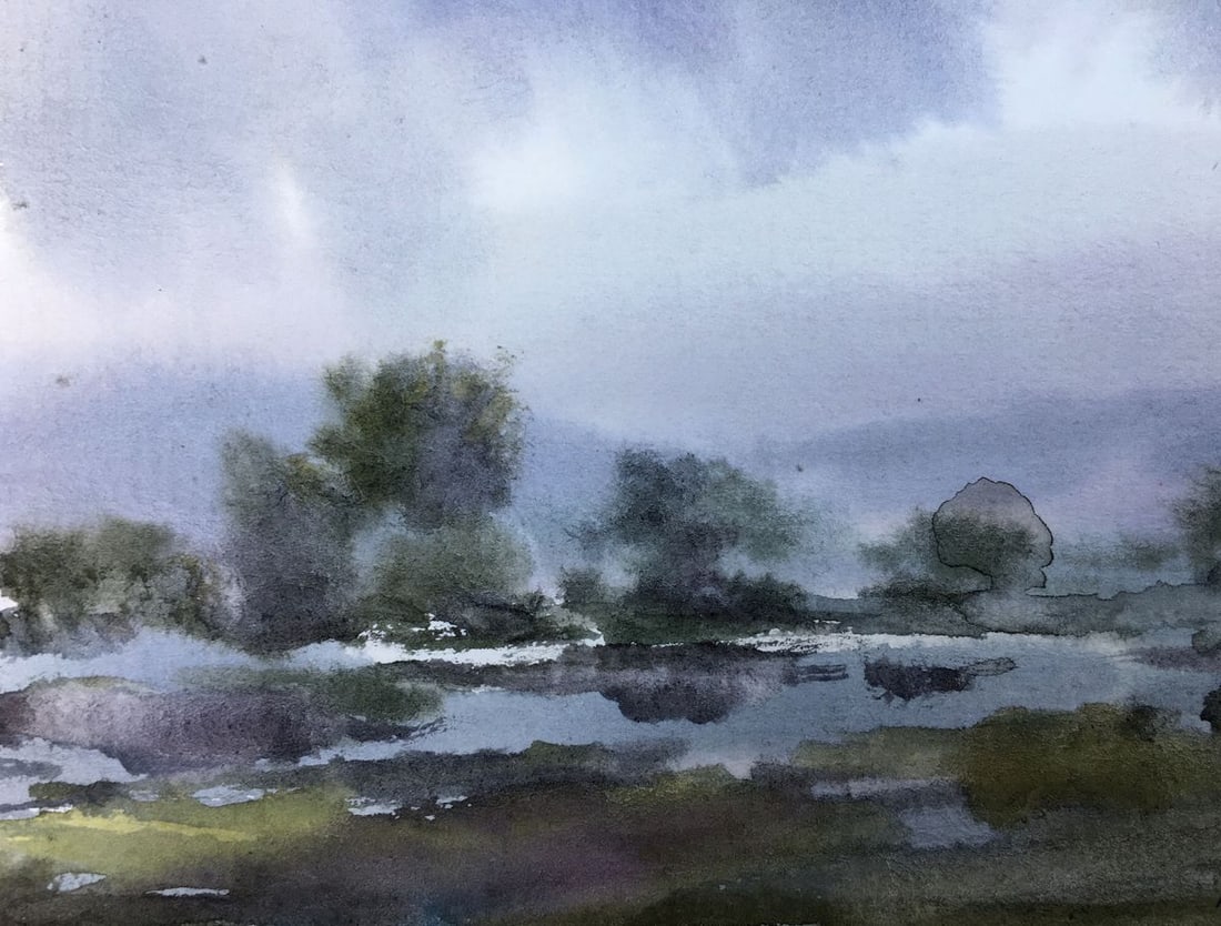 Watercolor painting After the rain Viktor Mikhailichenko - 3
