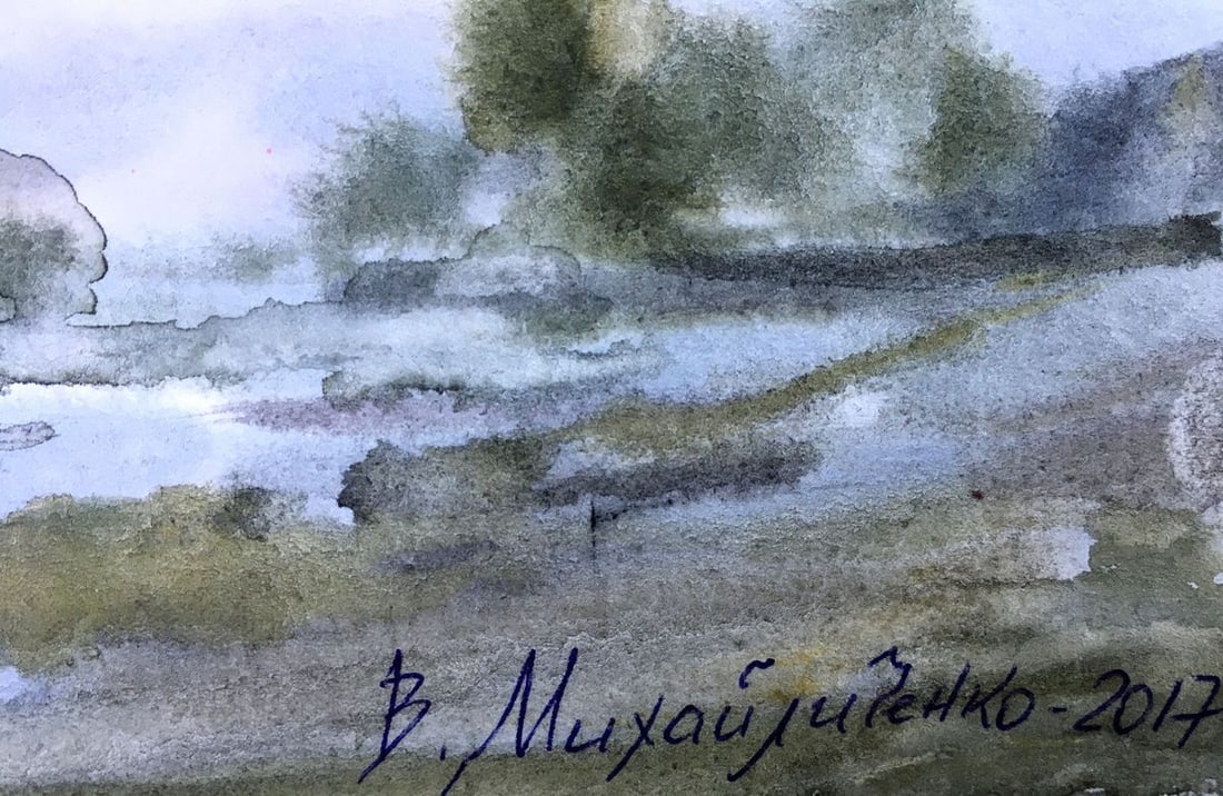 Watercolor painting After the rain Viktor Mikhailichenko - 6