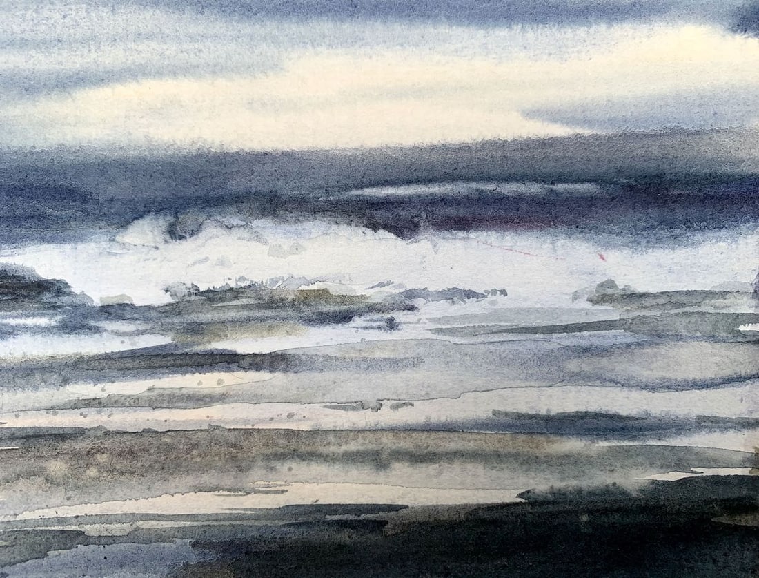 Watercolor painting In the swamps Viktor Mikhailichenko - 5