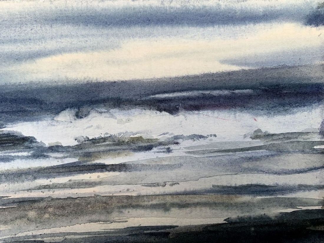 Watercolor painting In the swamps Viktor Mikhailichenko - 6