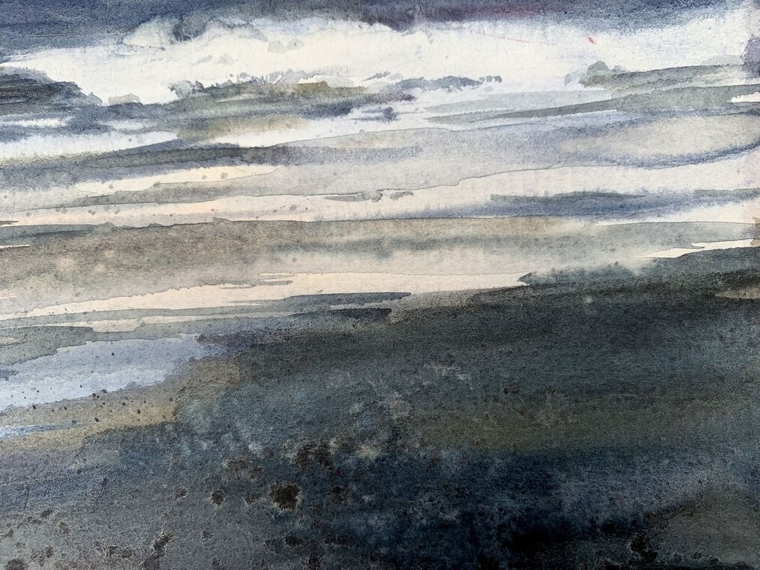 Watercolor painting In the swamps Viktor Mikhailichenko - 7