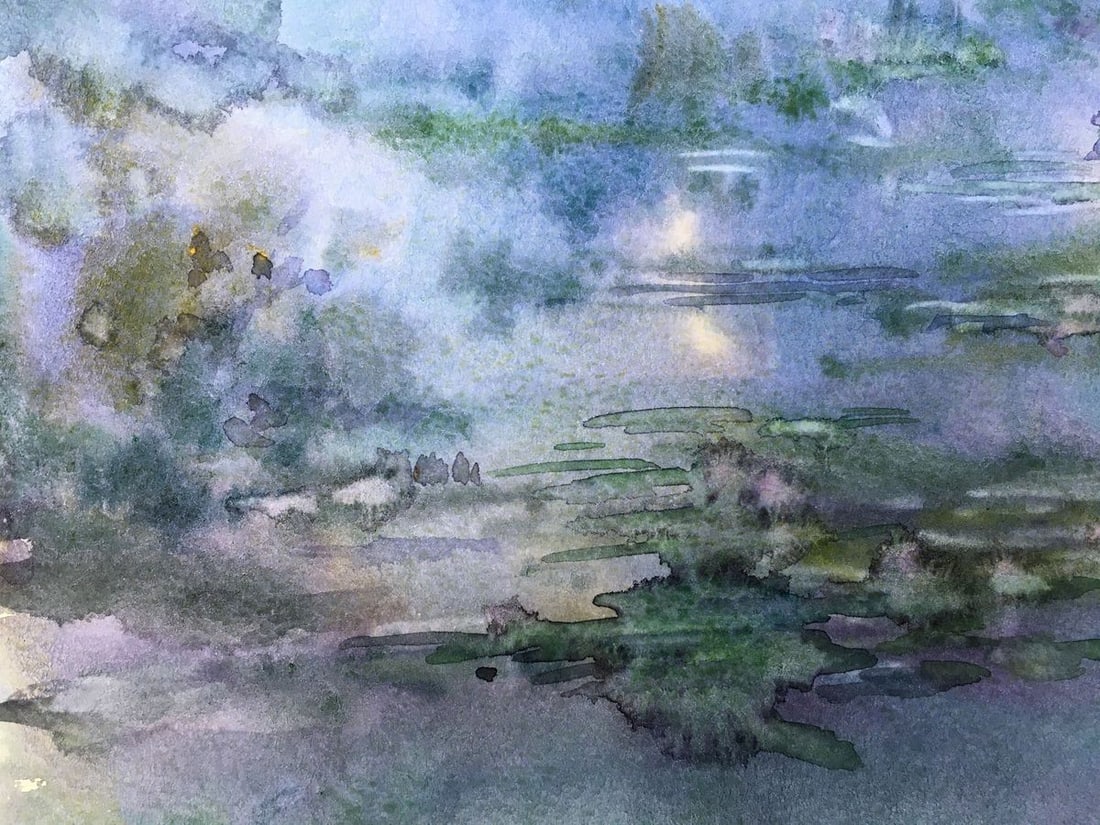Watercolor painting Fishing Viktor Mikhailichenko - 3