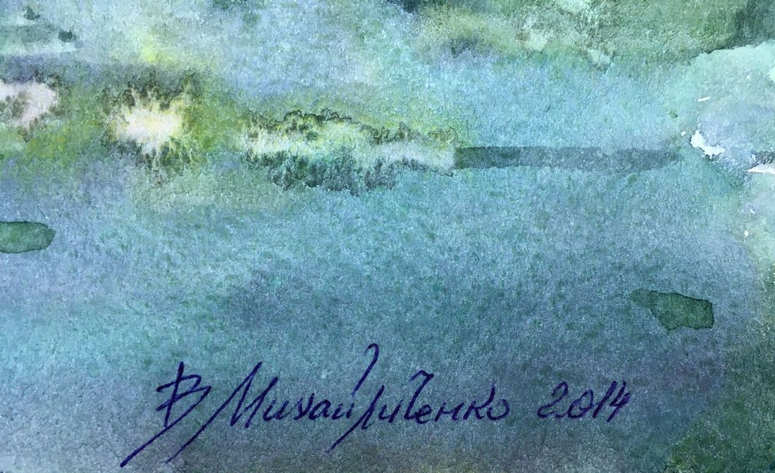 Watercolor painting Fishing Viktor Mikhailichenko - 6