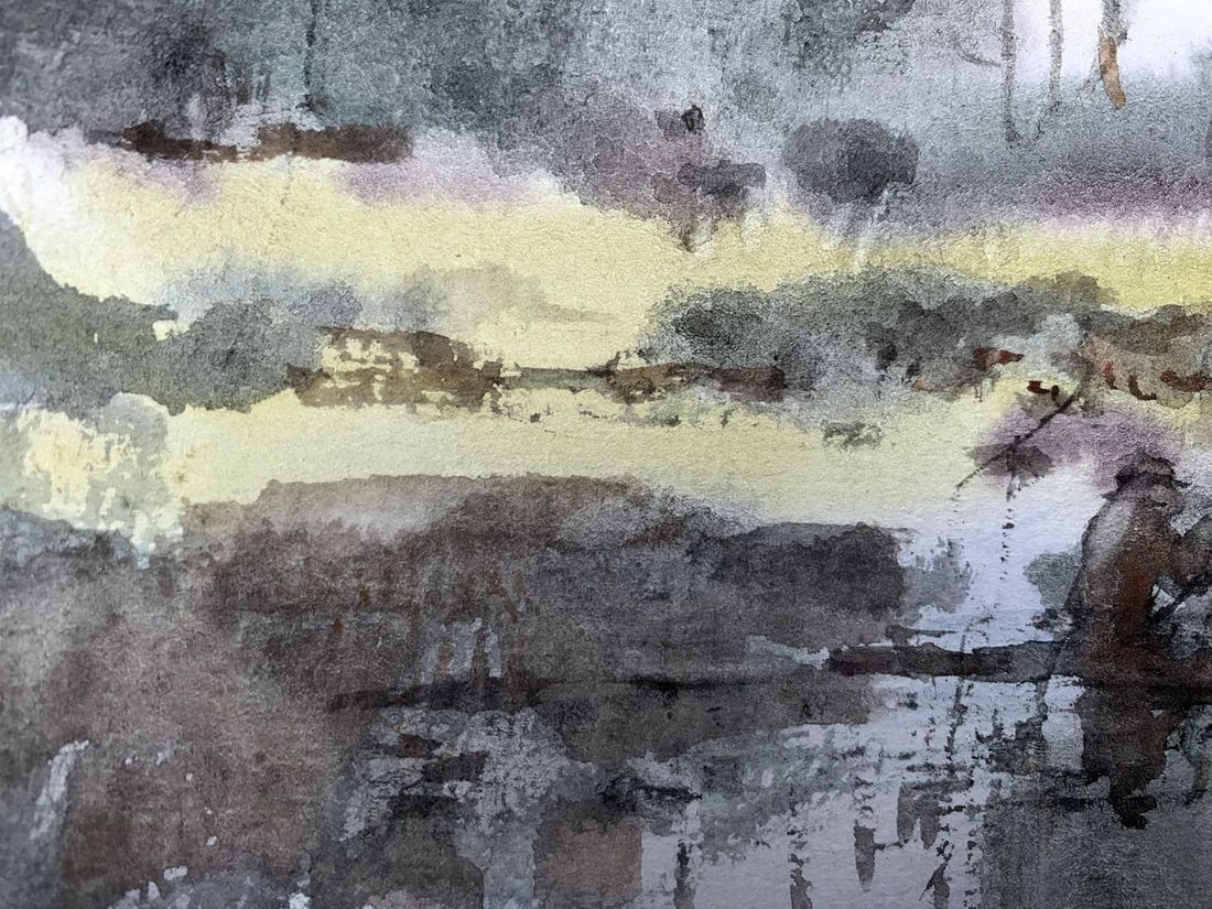Watercolor painting Fishing holidays Viktor Mikhailichenko - 3