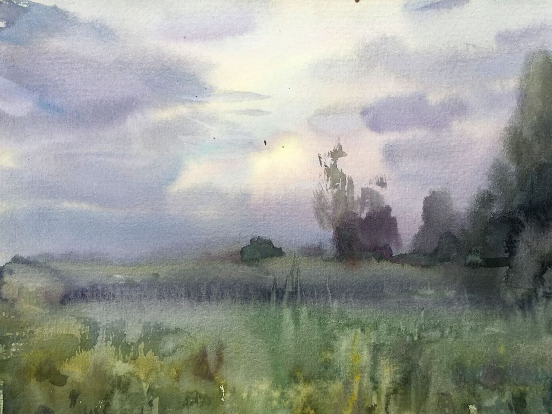 Watercolor painting Forest decorations Viktor Mikhailichenko - 2