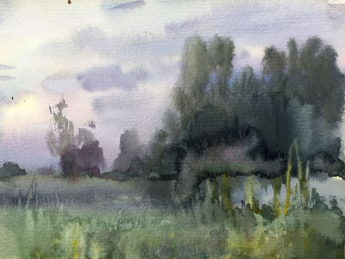 Watercolor painting Forest decorations Viktor Mikhailichenko - 4
