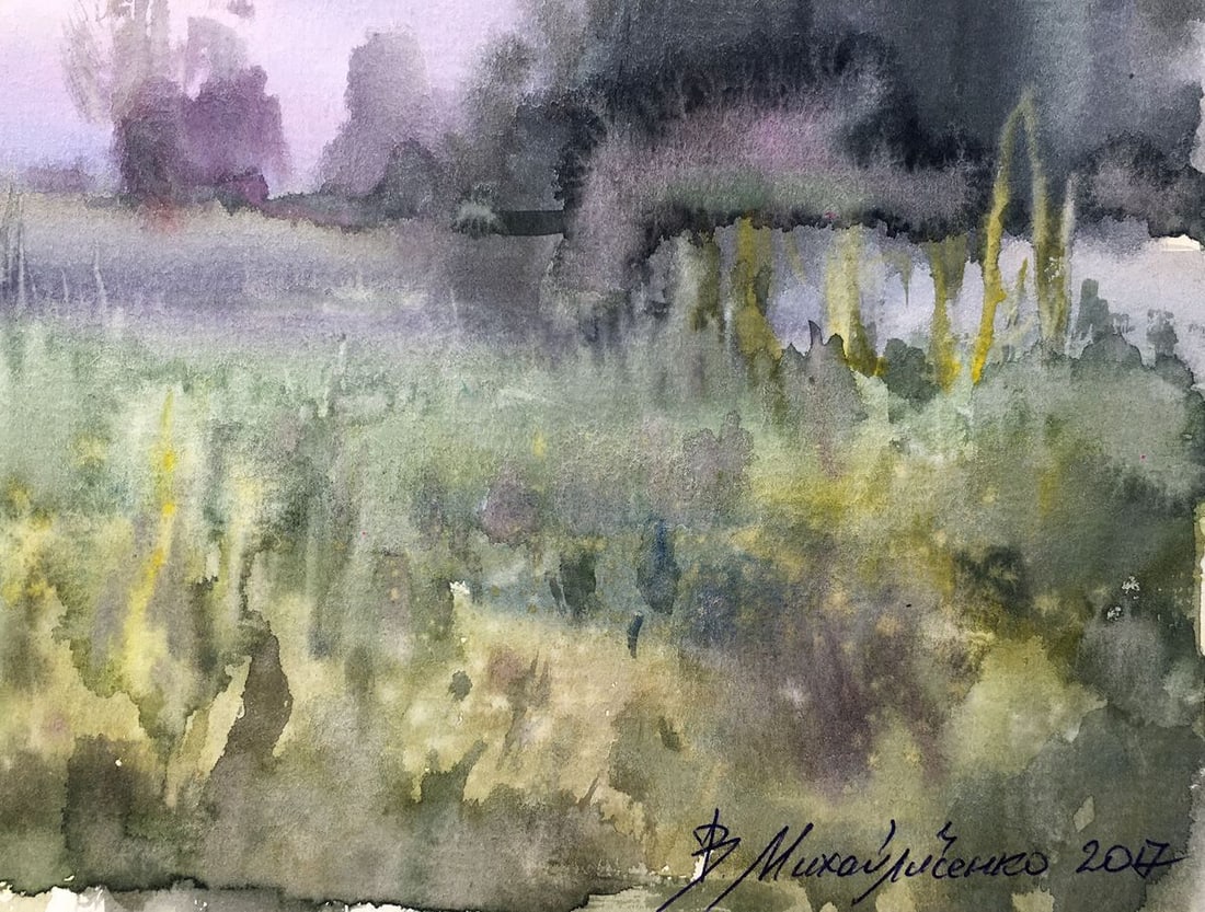 Watercolor painting Forest decorations Viktor Mikhailichenko - 5