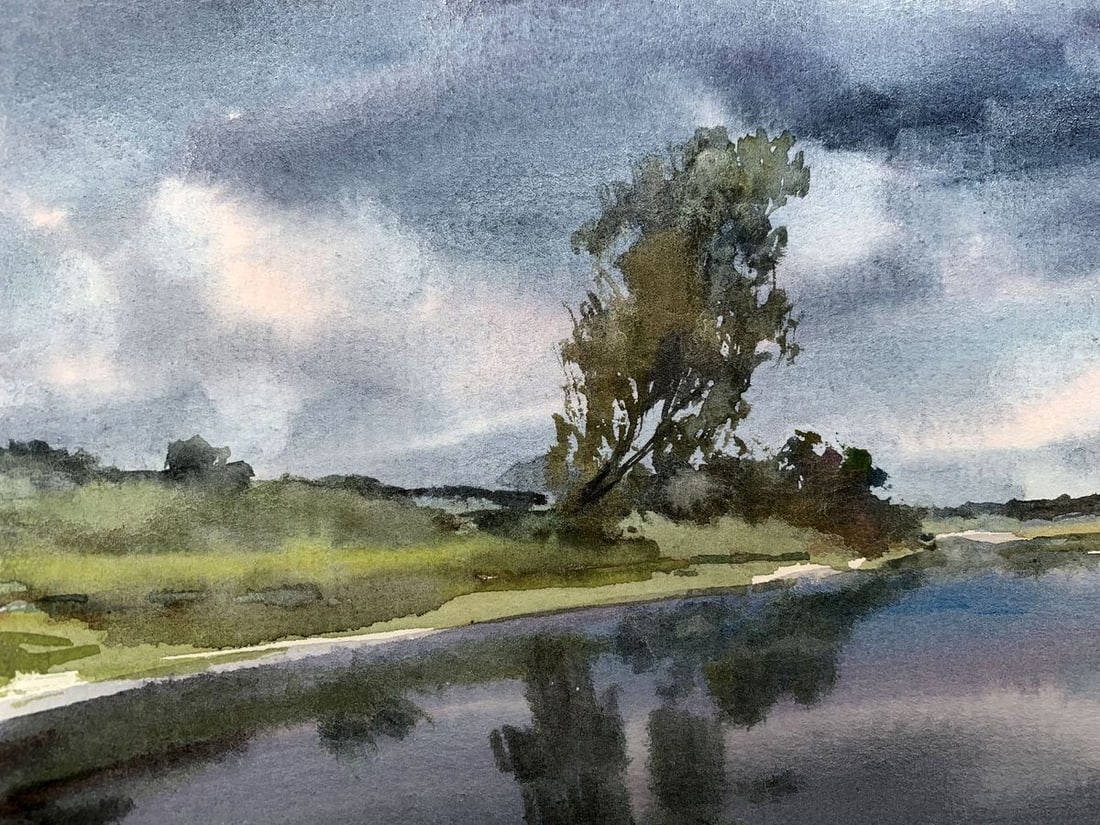 Watercolor painting Before the storm Viktor Mikhailichenko - 2