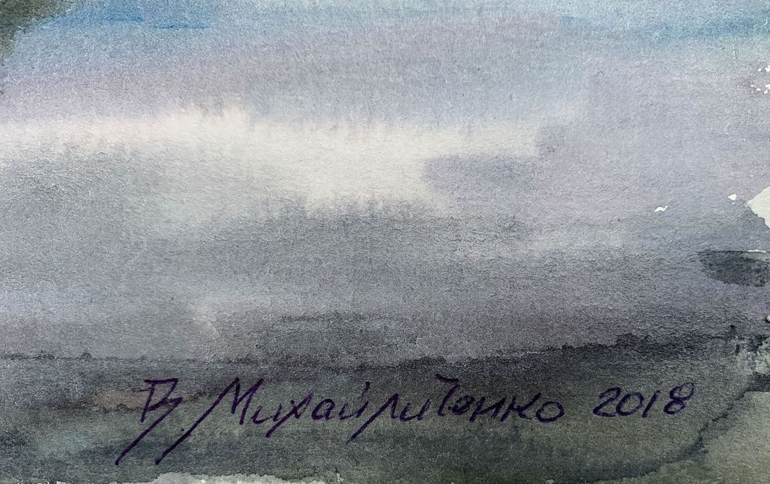 Watercolor painting Before the storm Viktor Mikhailichenko - 6
