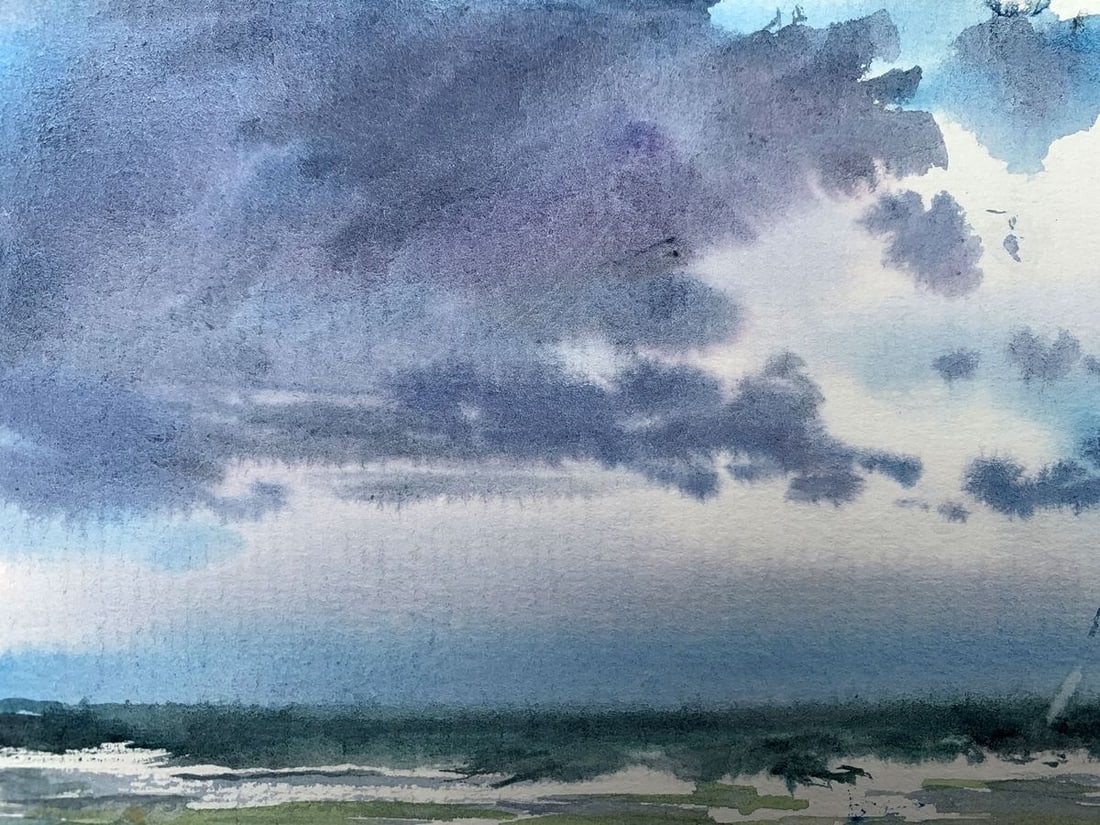 Watercolor painting Clouds Viktor Mikhailichenko - 2
