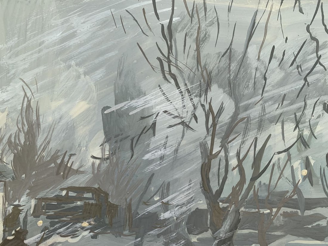 Watecolor painting Winter morning Alexander Arkadievich Litvinov - 2